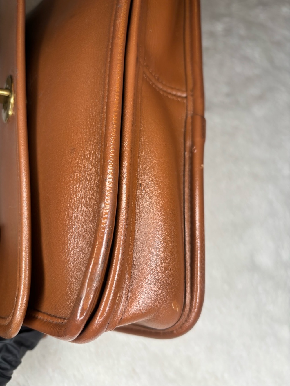 Vintage Coach Brown Leather Turnlock Crossbody Bag Made In United States - Picture 8 of 16